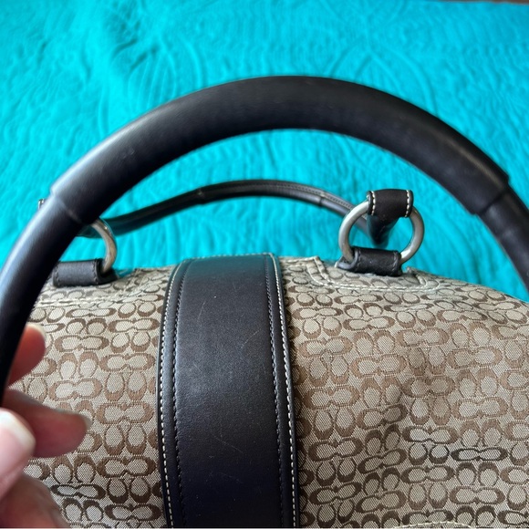 Vintage Coach Top Handle Satchel with Matching Wallet in Mini Monogram Pattern - Picture 9 of 16
